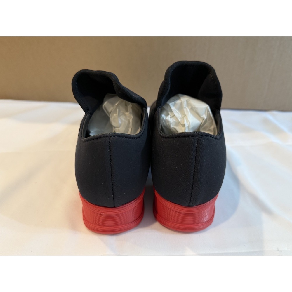 IRI NYC Womens 38 Black White Red Neoprene Heeled Sneaker NWB - Picture 7 of 11